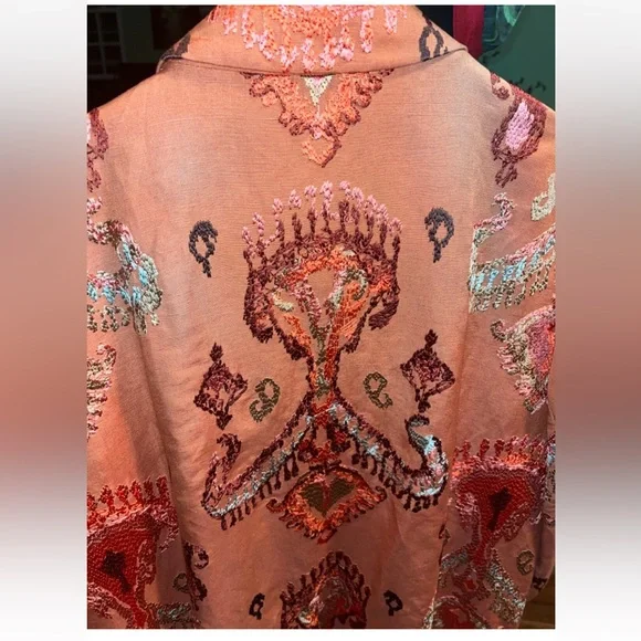 Kobi Halperin Paige Linen-Blend Topper XXL MSRP $798 New - Picture 9 of 10